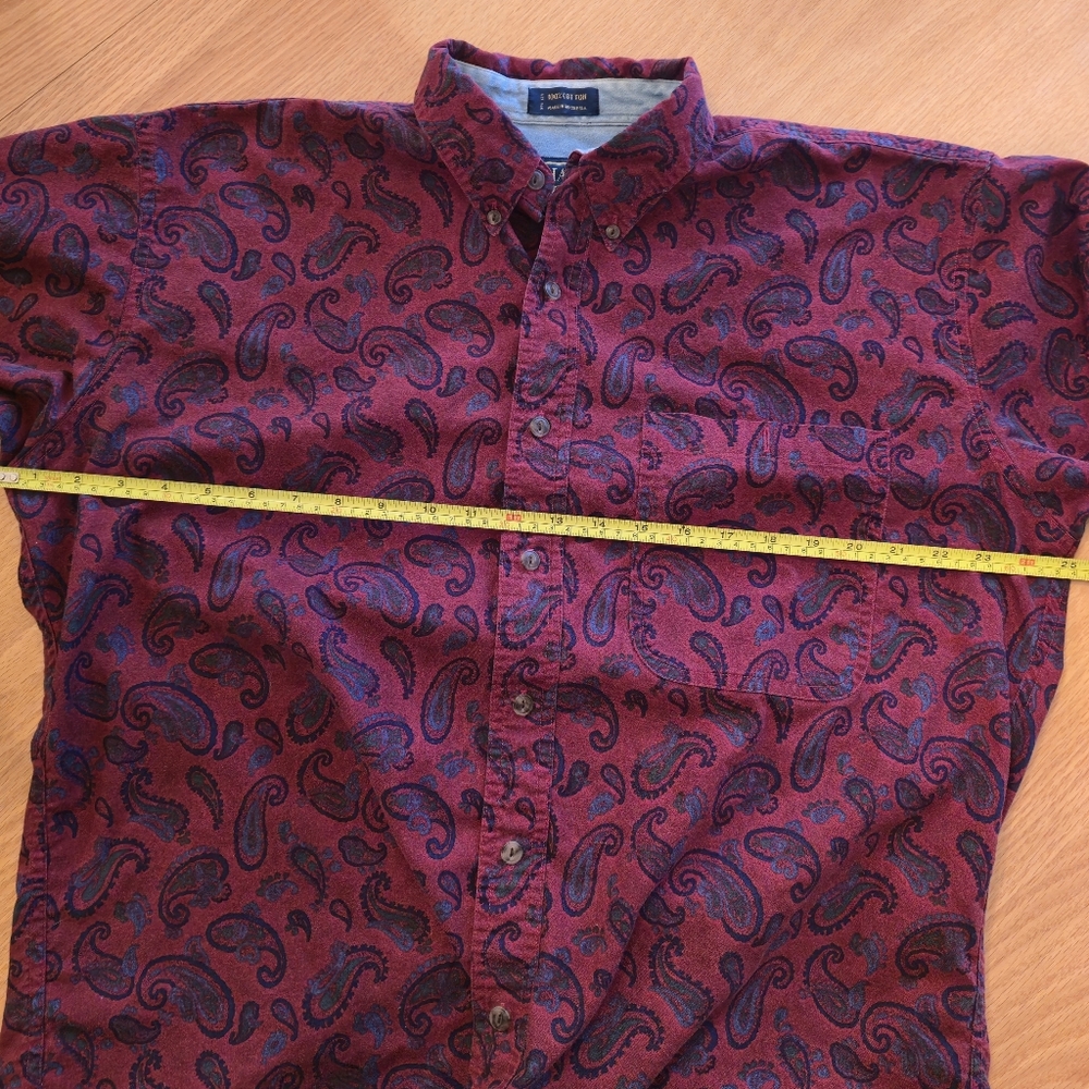Ralph Lauren Red Paisley Casual Shirt size large - Picture 8 of 8